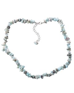 18" Larimar Chip Necklace & Ext Chain (1pc) NETT