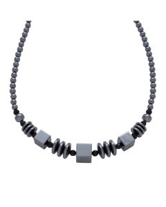 18" Multi Shaped Hematine Bead Necklace (1pcs) NETT