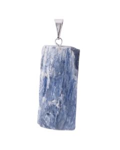 Pendant Rough Blue Kyanite Silver Plated Bail (1pc) NETT