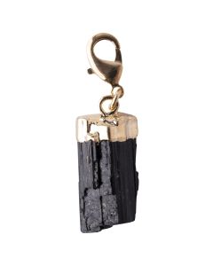 Mini Rough Tourmaline Charm, Gold Plated (1pc) NETT