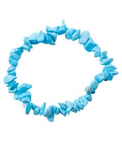 7.5" Blue Howlite (Dyed) Chip Bracelet (1pc) NETT