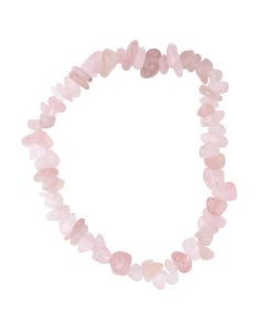 7.5" Rose Quartz Chip Bracelet, Madagascar (1pc) NETT