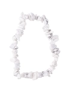 7.5" Howlite Chip Bracelet (1pc) NETT