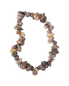 7.5" Chip Bracelet Leopardskin Jasper (1 Piece) NETT