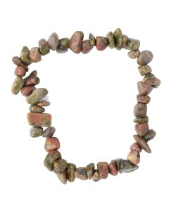 7.5" Unakite Chip Bracelet (1pc) NETT