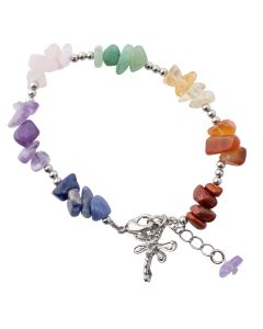 Chakra Chip Bracelet with Dragonfly Charm (1pc) 