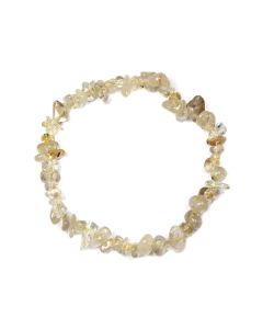 7.5" Rutile Quartz Chip Bracelet A Grade (1pc) 
