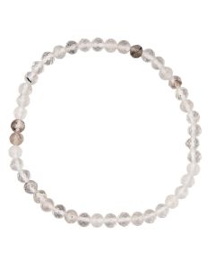 4mm Faceted Herkimer Diamond Bracelet (1pc)