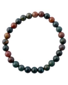 6mm Bloodstone Bead Bracelet (1pc) 