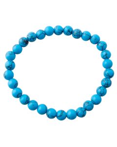 6mm Recon Turquoise Bead Bracelet (1pc) NETT