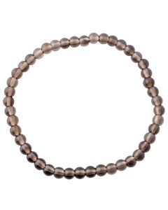 4mm Smoky Quartz A and B Grade Bead Bracelet (1pc) NETT