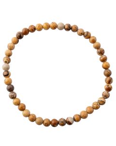 4mm Picture Jasper Bead Bracelet (1pc) 