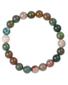 8mm Indian Agate Bead Bracelet (1pc)