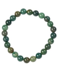 8mm Moss Agate Bead Bracelet (1pc)
