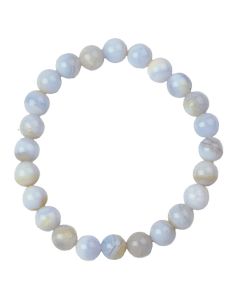 8mm Blue Lace Agate Bead Bracelet (1pc)