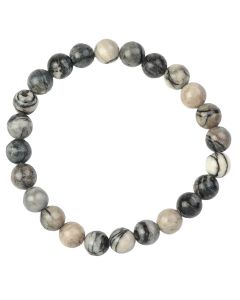 8mm Net Stone Bead Bracelet (1pc)