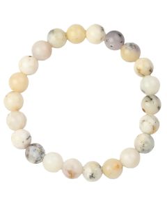8mm White Opal Bead Bracelet (1pc)
