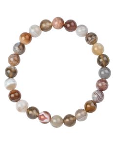 8mm Botswana Agate Bead Bracelet (1pc)