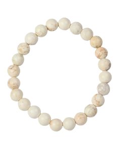 8mm Bead Bracelet White Magnesite (1pc)