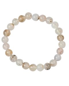 8mm Flower Agate Bead Bracelet  (1pc)