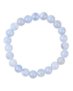 8mm Blue Lace Agate Bead Bracelet (1pc)