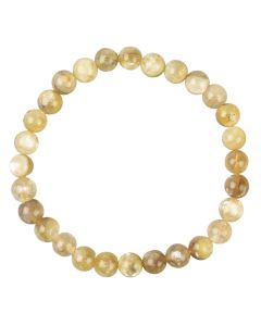 6mm Yellow Mica Bead Bracelet (1pc)