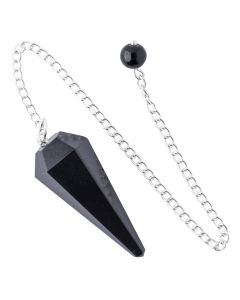 Black Agate Pendulum  With 6" Chain (1pc) NETT