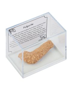 Fulgurite (Lightening Stone) in Plastic Box, Morocco (1pc)