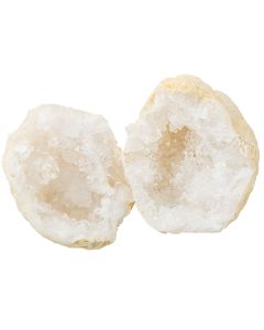White Quartz Geode 0.5-2" Morocco (1 Pair) NETT
