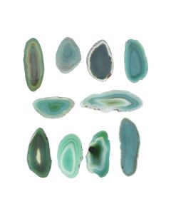 A00 Agate Slice Green (up to 2") (10pcs)  NETT