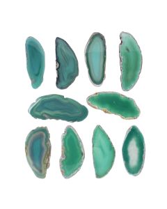 A0 Agate Slice Green (up to 2&quot;) (10 Piece) NETT