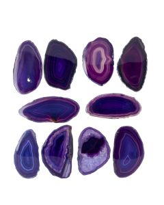 A1 Agate Slice Purple (1.5" to 2") (10pcs) 