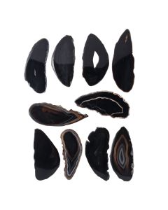 A1 Agate Slice Black (1.5" to 2") (10pcs) NETT