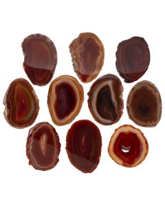 A3 Agate Slice Red 10pcs (2.5" to 3") NETT