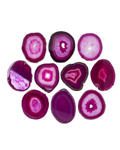A4 Agate Slice Pink (3&quot; to 4&quot;) (10 Piece) NETT