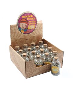 Mining Mike's Pyrite (Fools Gold) Bottles Retail Box (16pcs) NETT
