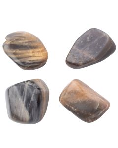 Black Moonstone Large Tumblestone 30-40mm, India (100g) NETT