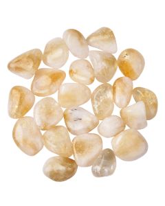 Citrine Heat Treated B Grade Medium Tumblestone 20-30mm, Brazil (250g) NETT