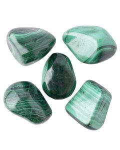 Malachite Medium Tumblestone 20-30mm, DR of the Congo (SA Shape) (100g) NETT