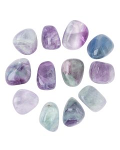 Fluorite Rainbow Medium Tumblestone 20-30mm, China (250g) NETT