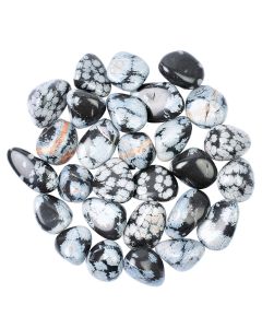 Obsidian Snowflake Medium Tumblestone 20-30mm, China (250g) NETT