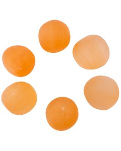 Selenite Orange Medium Tumblestone 20-30mm (100g) NETT