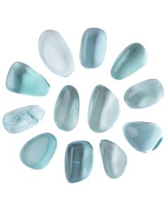 Blue Glass Large Tumblestone 30-40mm, China (250g) 