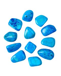 Blue Howlite (Dyed) Large Tumblestone 30-40mm, China  (250g)