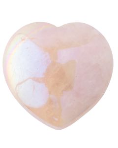 Rose Aura Quartz Heart 40mm (1 Piece) NETT
