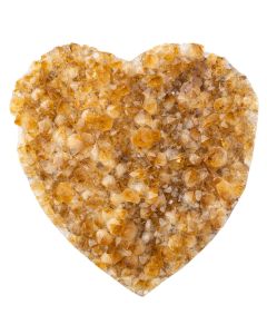 Citrine Druze Heart 5-7", Brazil (1pc) NETT