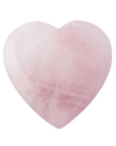 40mm Rose Quartz Polished Gemstone Heart Carving (1 Piece) NETT