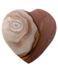 Polychrome Jasper Puff Heart approx. 50mm, Madagascar (1 Piece) NETT