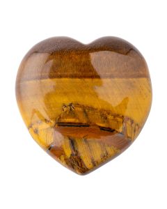 Tiger Eye Puff Heart Small 35x35x10mm (1 Piece) 