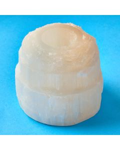 Selenite Mountain Style Tealight Holder 90-100mm (1pc) NETT